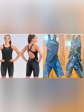 Dolfin Firststrike Kneeskin Tech Suit – Women’s Competitive Swimsuit Black Sz.26